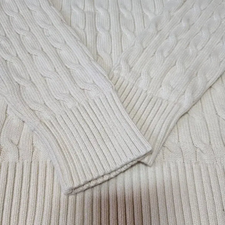 [BUNJANG] Polo Ralph Lauren Cream Cable Knit Sweater / 폴로 랄프로렌 정품 남성 크림 케이블 니트