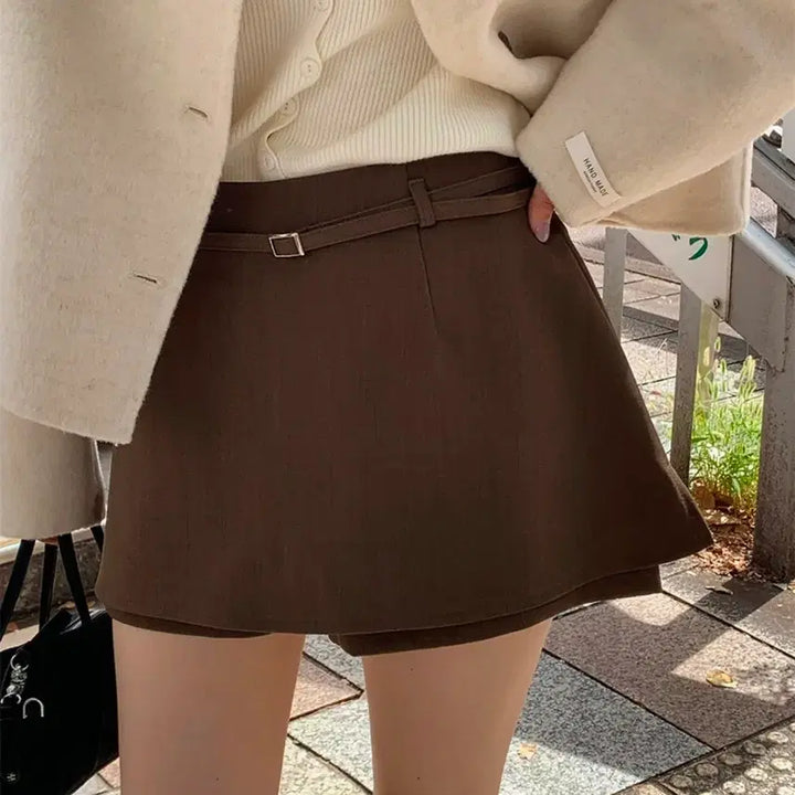 [BUNJANG] Fine Thank You Skirt Pants Brown M / 파인땡큐 팬츠 치마바지 브라운M