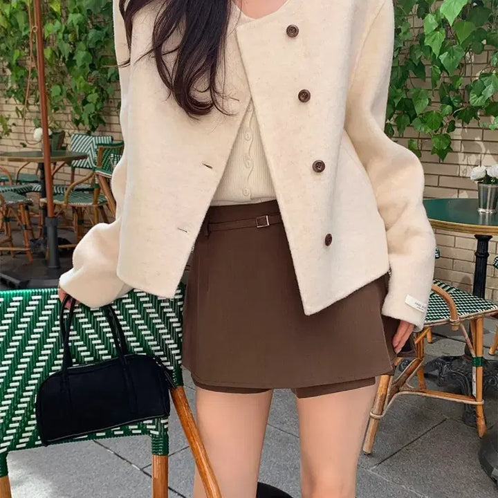 [BUNJANG] Fine Thank You Skirt Pants Brown M / 파인땡큐 팬츠 치마바지 브라운M