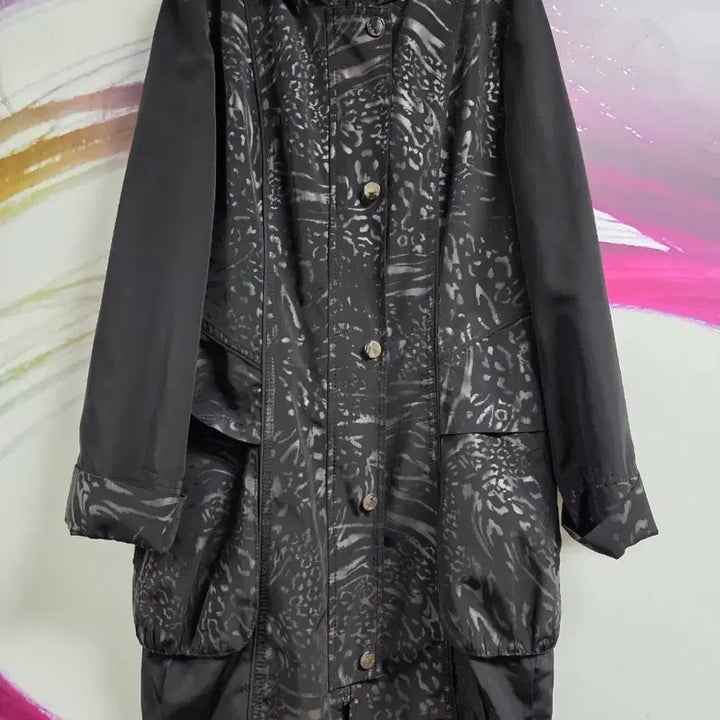 [BUNJANG] The Will Patterned Hooded Long Coat / 더윌 패턴 후드 롱 코트