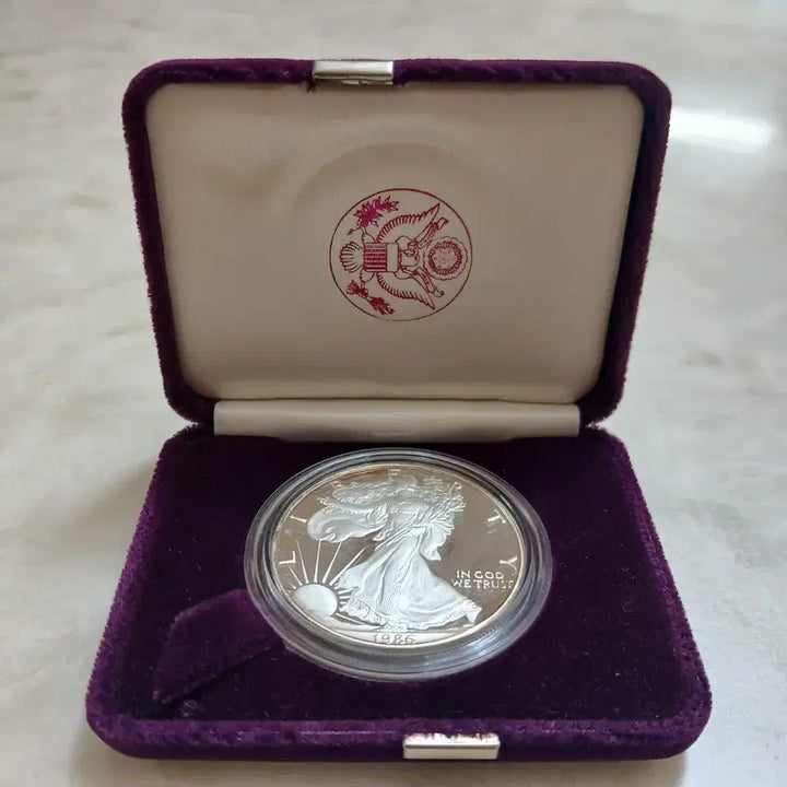 [BUNJANG] 1986 American Silver Eagle Dollar Proof Coin with Certificate / (최초)미국 1986 실버이글 프루프 은화 w/증명서