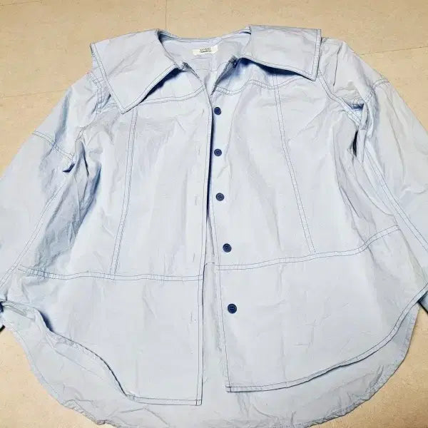[BUNJANG] Studio Tomboy Sky Blue Shirt Jacket / 스튜디오톰보이 스카이블루 셔켓 폴1297