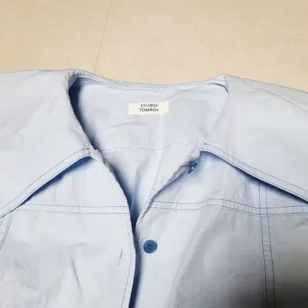[BUNJANG] Studio Tomboy Sky Blue Shirt Jacket / 스튜디오톰보이 스카이블루 셔켓 폴1297