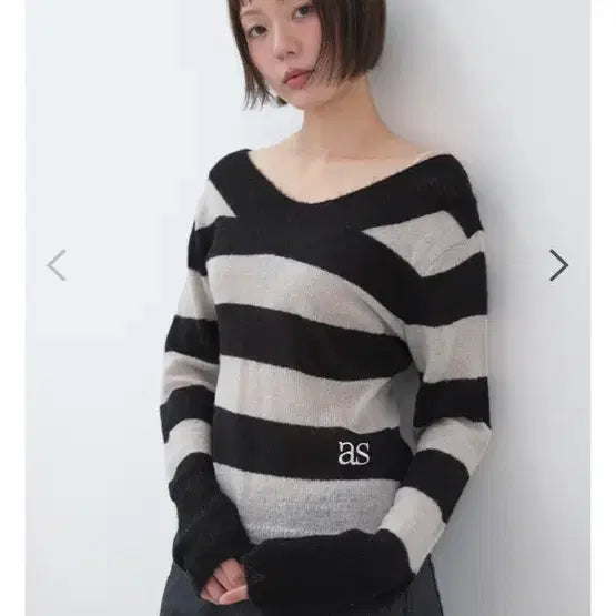 [BUNJANG] As On Pony Stripe Knit / 애즈온 포니 스트라이프 니트