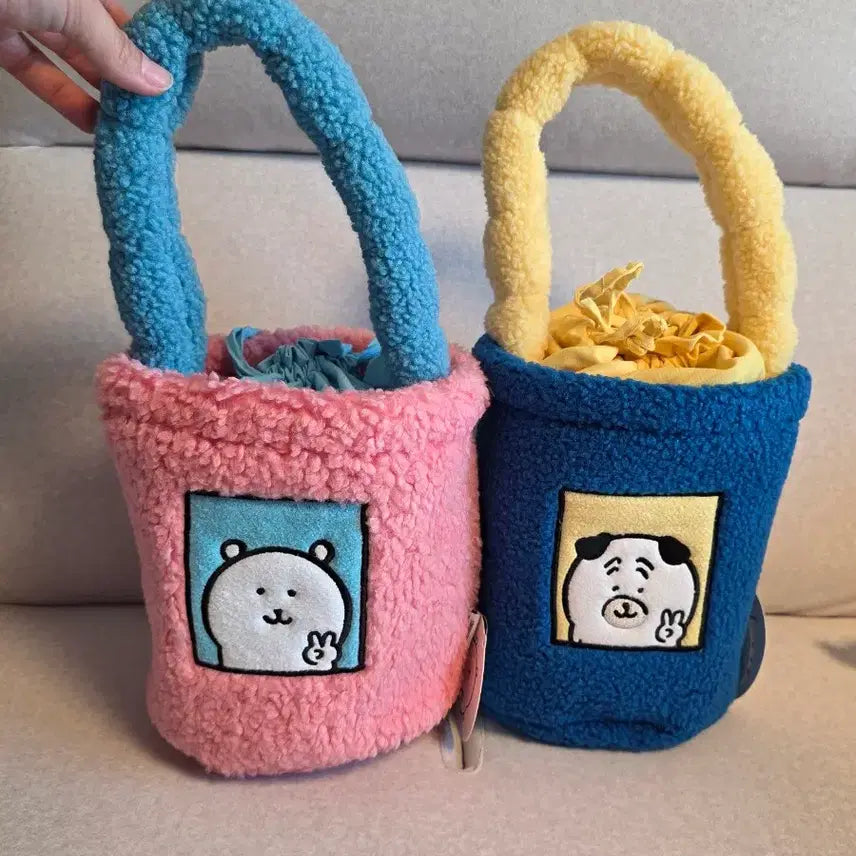 [BUNJANG] Nongdamgom Danggom Pouch Bag / 우정가방 새상품) 정품 농담곰 뽀글이 복조리 가방 담곰이 파우치 핸드백