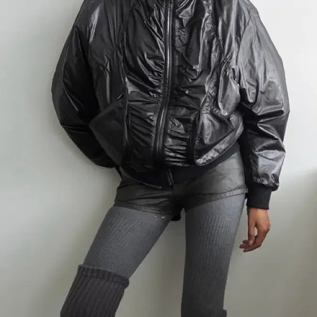 [BUNJANG] Cerric Highneck Shirring Jumper Black / cerric highneck shirring jumper black
