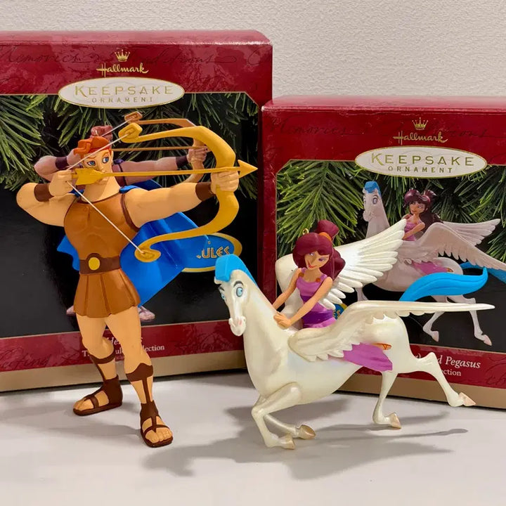 [BUNJANG] Disney Hercules Hallmark Megara &amp; Pegasus Ornament Figure / 세트) 디즈니 헤라클레스 홀마크 오너먼트 메가라 페가수스 빈티지 피규어