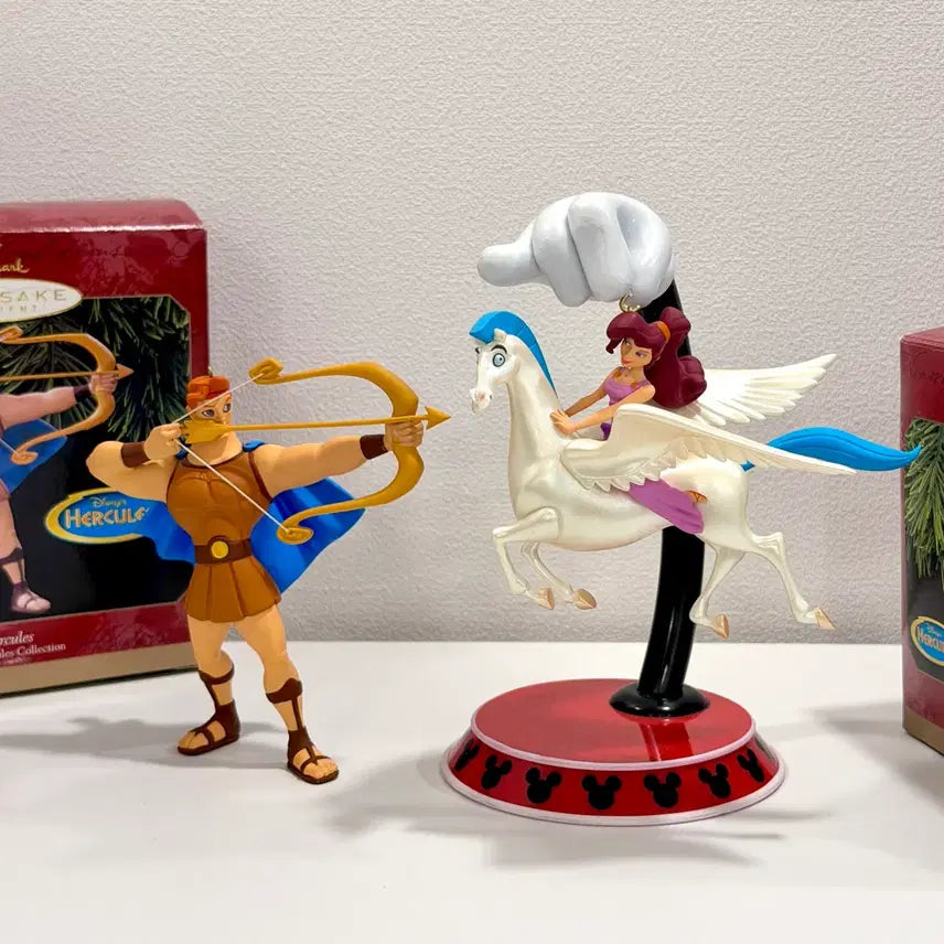 [BUNJANG] Disney Hercules Hallmark Megara &amp; Pegasus Ornament Figure / 세트) 디즈니 헤라클레스 홀마크 오너먼트 메가라 페가수스 빈티지 피규어