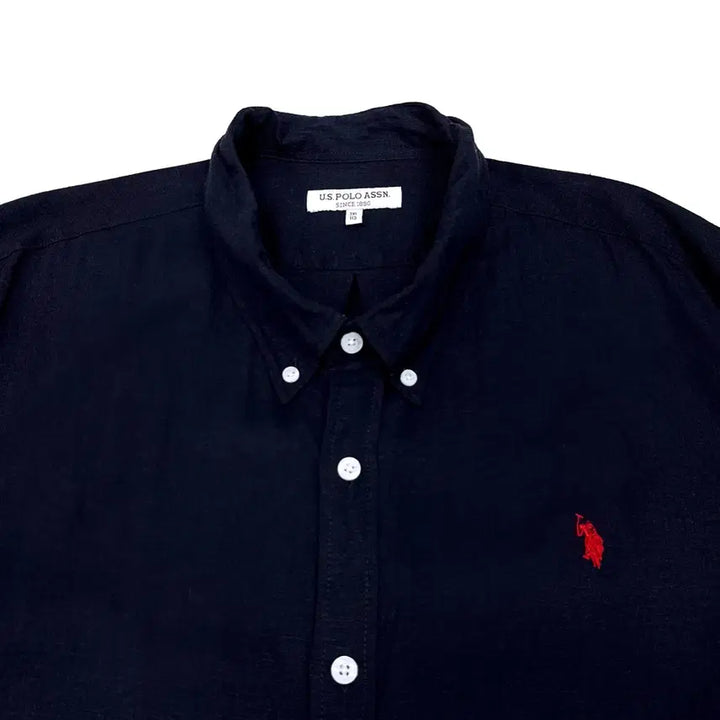 [BUNJANG] U.S. POLO ASSN. Navy Linen Shirt Men&