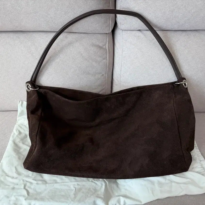 [BUNJANG] Dainit Suede Brown Big Bag / 다이닛 빅백 (스웨이드 브라운) 숄더(짧은) 스트랩 포함