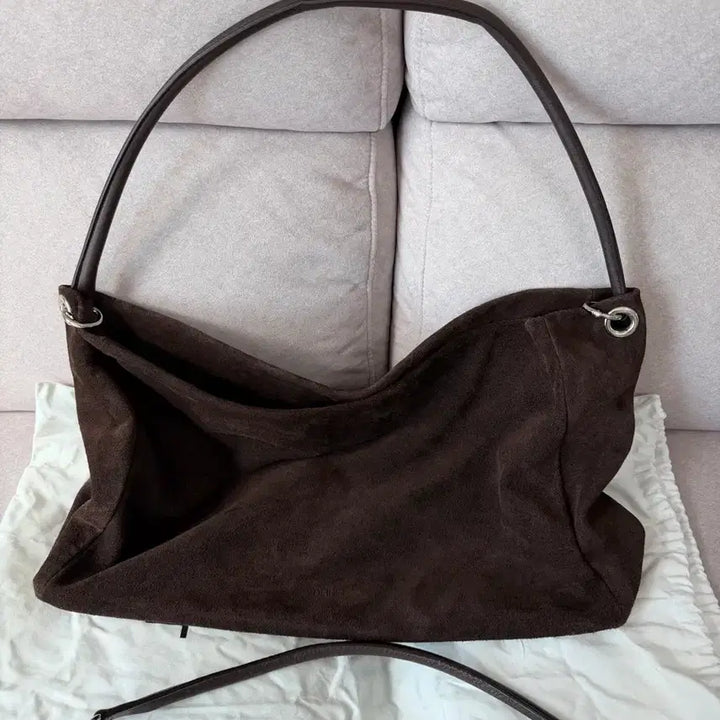 [BUNJANG] Dainit Suede Brown Big Bag / 다이닛 빅백 (스웨이드 브라운) 숄더(짧은) 스트랩 포함