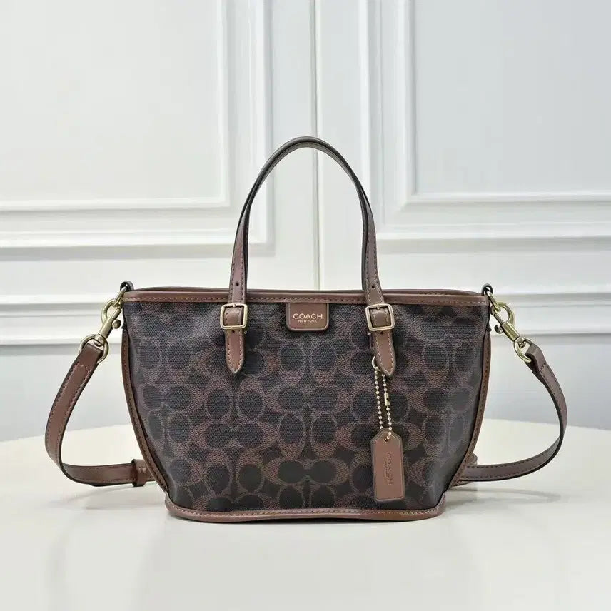 [BUNJANG] Coach Taxi Note 21 Small Tote Bag / 코치 택시 노트21 스몰 토트 장바구니 쇼퍼백