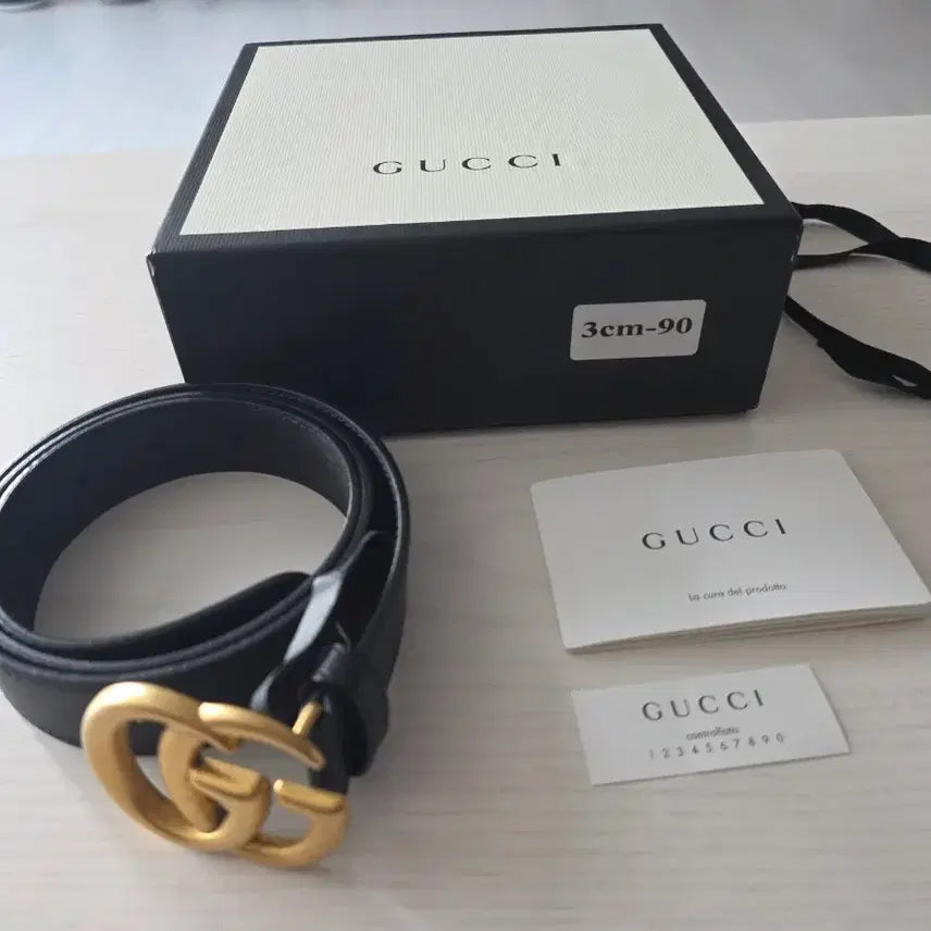 [BUNJANG] Gucci GG Marmont Belt Black 3cm Size 90 / 구찌 GG마몽 벨트 블랙 3cm 90사이즈