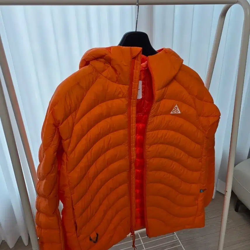 [BUNJANG] Nike ACG Orange Hooded Padded Jumper / 나이키 ACG 오렌지 후드 패딩 점퍼