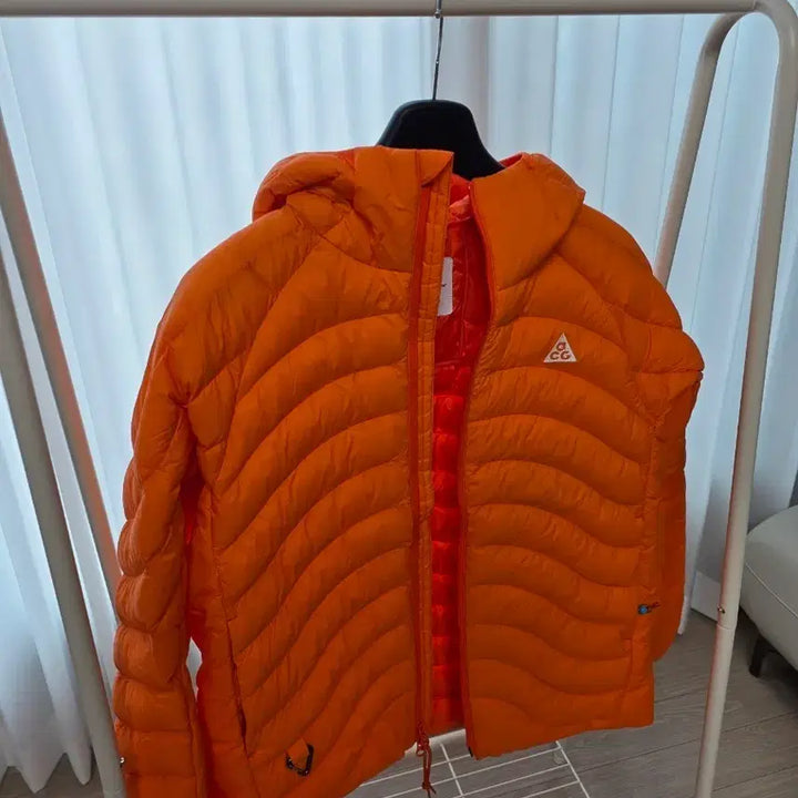 [BUNJANG] Nike ACG Orange Hooded Padded Jumper / 나이키 ACG 오렌지 후드 패딩 점퍼