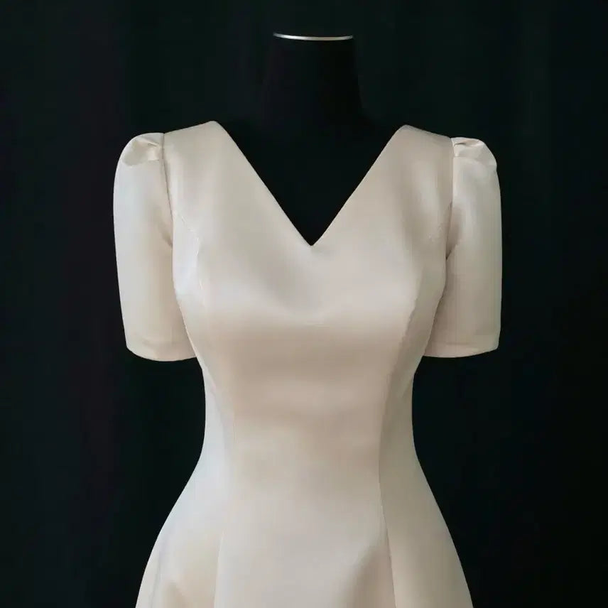 [BUNJANG] Mikado Silk Wedding Dress (Size M) / 셀프웨딩드레스, 피로연드레스, 실크드레스, M사이즈