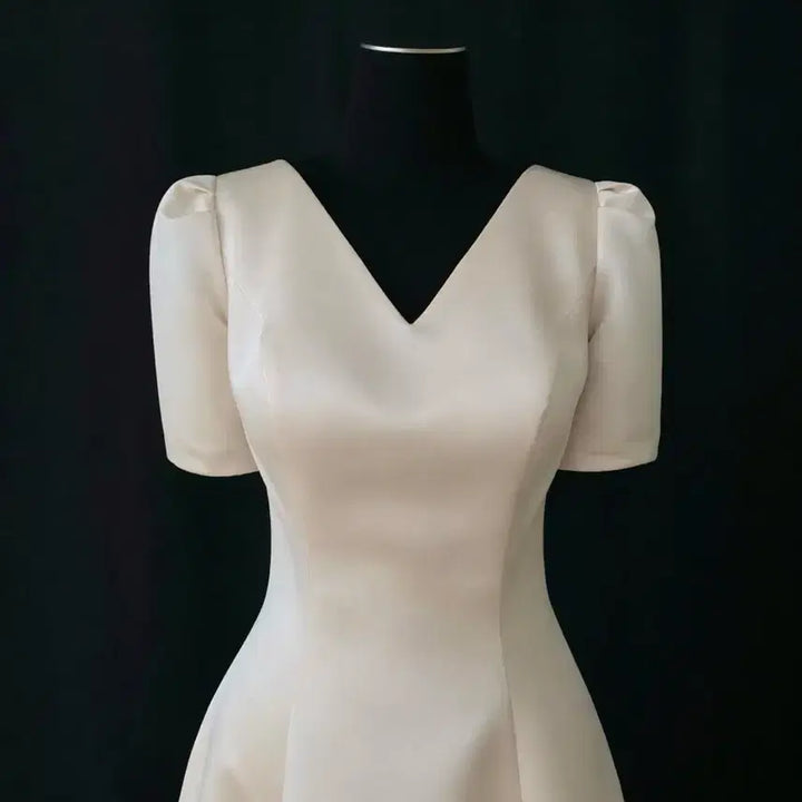 [BUNJANG] Mikado Silk Wedding Dress (Size M) / 셀프웨딩드레스, 피로연드레스, 실크드레스, M사이즈