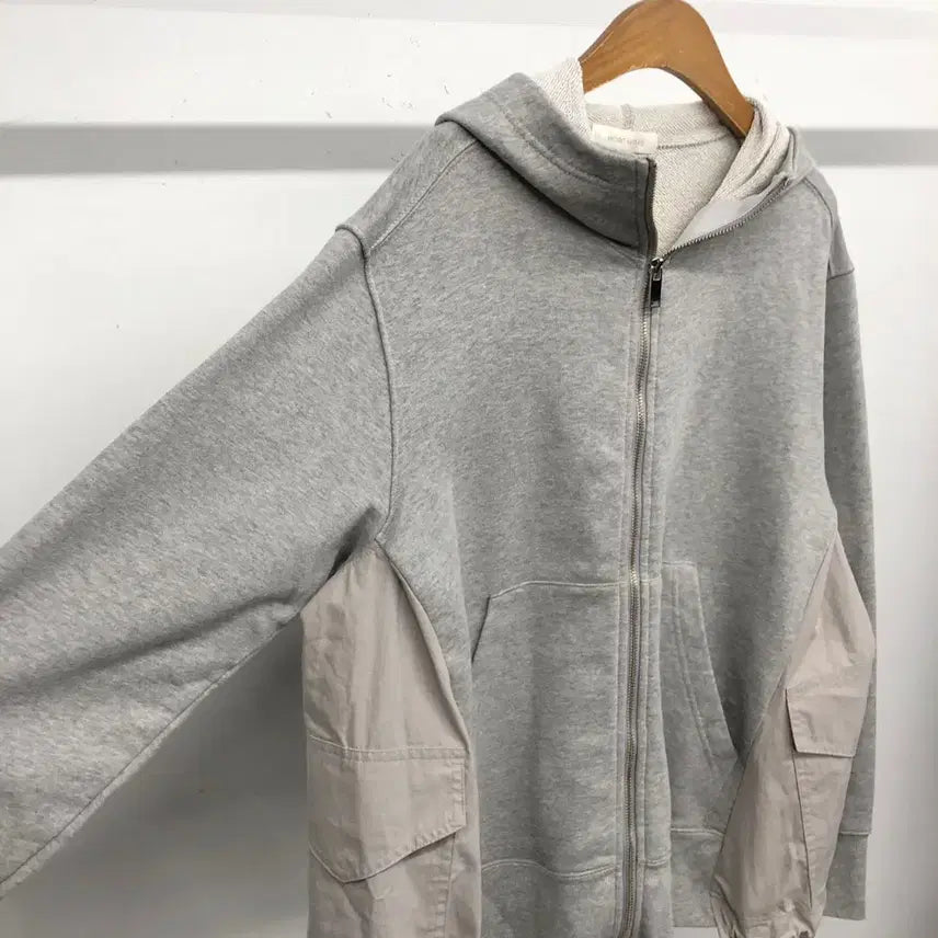 [BUNJANG] WWW We Will Nylon String Hooded Zip-up Jumper / WWW 웬위윌 나일론 스트링 후드 집업 점퍼 F