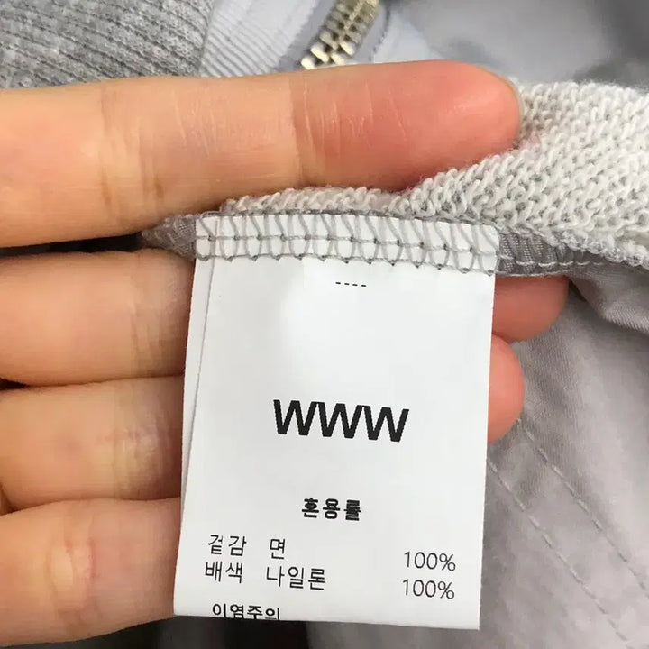 [BUNJANG] WWW We Will Nylon String Hooded Zip-up Jumper / WWW 웬위윌 나일론 스트링 후드 집업 점퍼 F