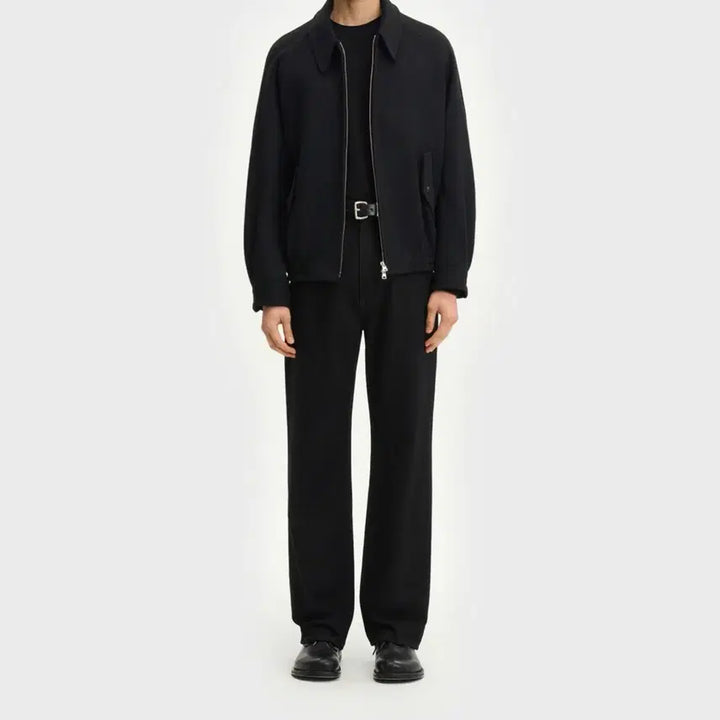 [BUNJANG] Vellie Diagonal Heavy Wool Jacket - Matt Black / 벨리에 다이에그널 헤비 울 자켓 - 매트 블랙