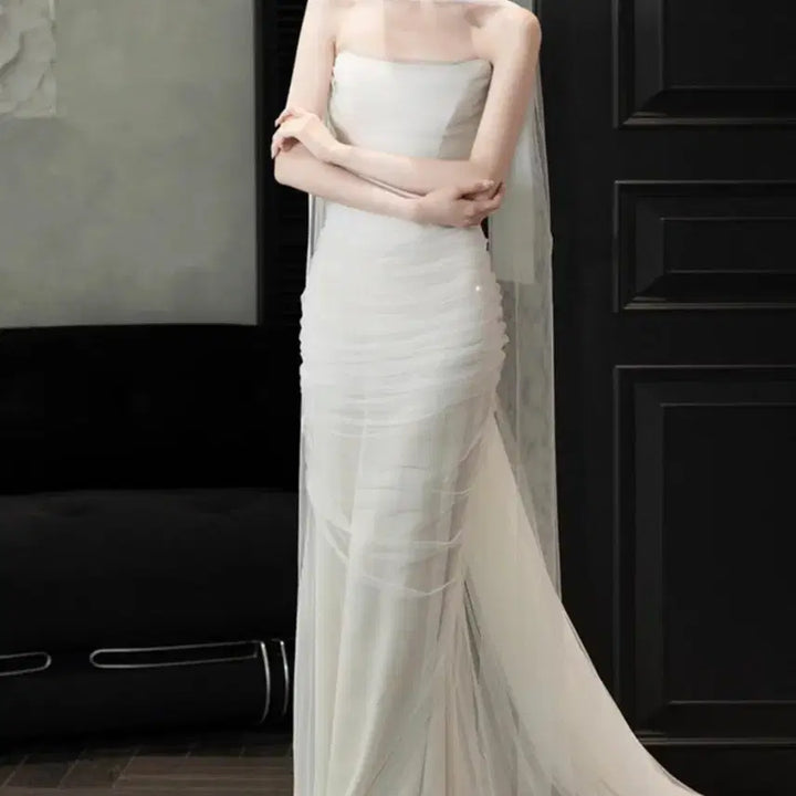 [BUNJANG] Bridal Shower Mermaid Dress / 브샤, 브라이덜샤워드레스 원피스 셀프웨딩촬영 머메이드드레스