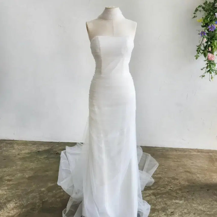 [BUNJANG] Bridal Shower Mermaid Dress / 브샤, 브라이덜샤워드레스 원피스 셀프웨딩촬영 머메이드드레스