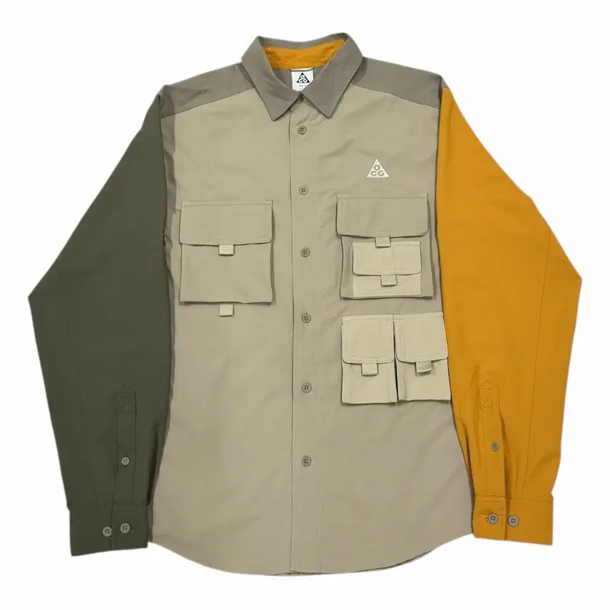 [BUNJANG] Nike ACG Dri-FIT UV Devastation Trail Shirt / 나이키 ACG 드라이핏 UV 디베스테이션 트레일 셔츠 카키 올리브 골드