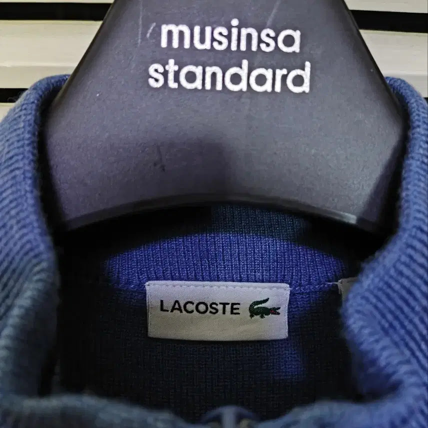 [BUNJANG] Lacoste Merino Wool Zip-Up Knit / 95 라코스테 메리노 집업 니트