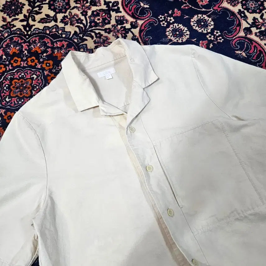 [BUNJANG] COS Kara Neck Loose Fit Short Sleeve Shirt L Size / 코스(COS) 카라넥 루즈핏 반팔 셔츠 L size