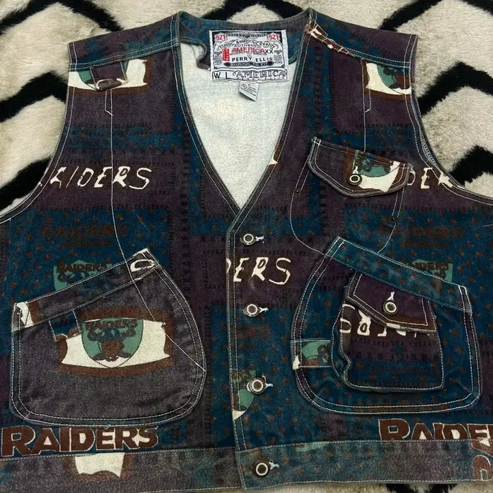 [BUNJANG] M Raiders Tactical Vest / [M]페리엘리스 NFL 레이더스 텍티컬 베스트