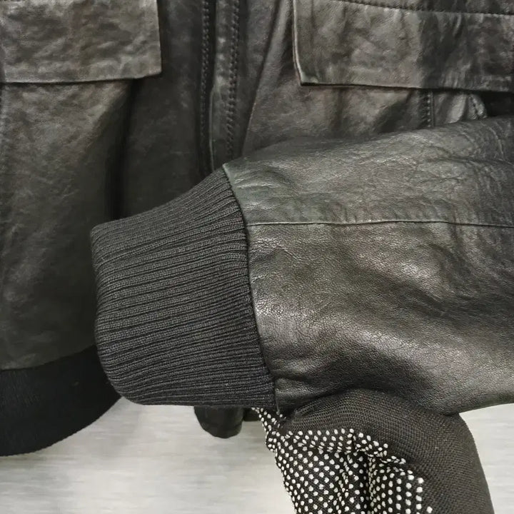 [BUNJANG] 3927 Sseolse Island Vintage Lambskin Leather Jacket / 3927 썰스 아일랜드 빈티지 양가죽 자켓 105