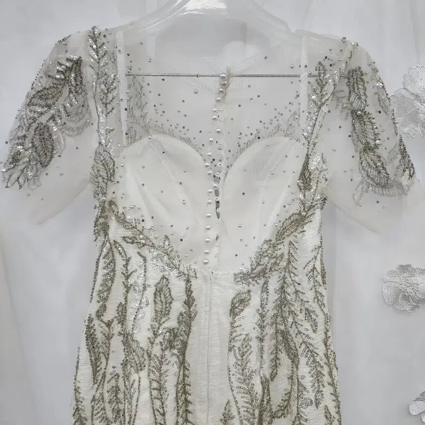 [BUNJANG] Beaded Evening Dress (New) / 빅싸이즈 비즈이브닝드레스(새상품)