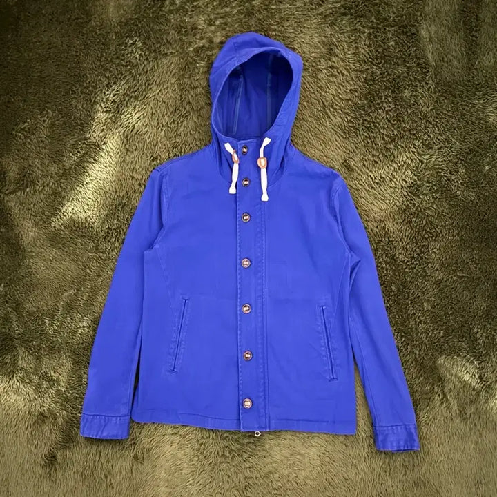 [BUNJANG] BEAMS Two-Way Hooded Cotton Jacket Blue / [M] BEAMS 빔즈 투웨이 후디드 코튼 자켓 블루