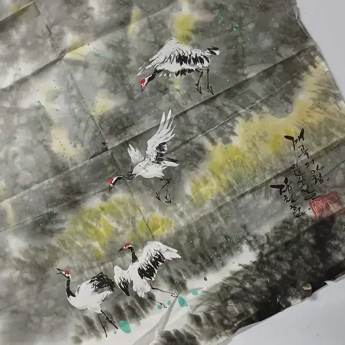 [BUNJANG] North Korean Crane Painting / 학그림(북한 알그림 )