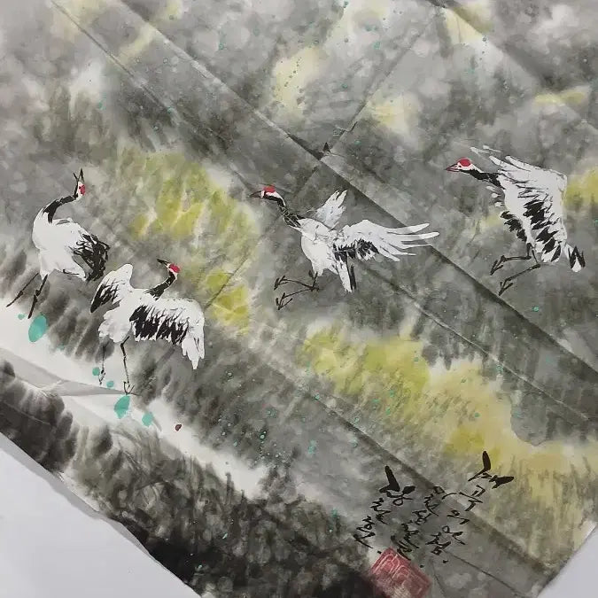 [BUNJANG] North Korean Crane Painting / 학그림(북한 알그림 )