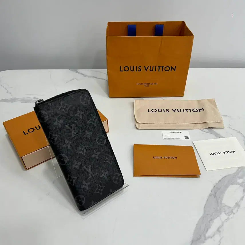 [BUNJANG] Louis Vuitton Eclipse Zippy Wallet Long Wallet / [정품]루이비통 이클립스 지피 월릿 지퍼돌이 장지갑