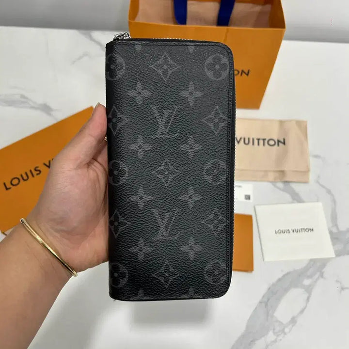 [BUNJANG] Louis Vuitton Eclipse Zippy Wallet Long Wallet / [정품]루이비통 이클립스 지피 월릿 지퍼돌이 장지갑