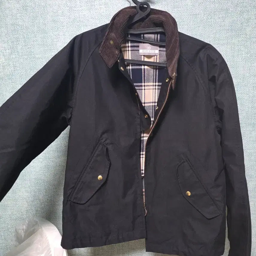 [BUNJANG] Behavior Black Waxed Cotton Jacket / 비헤비어 블랙 왁스 코튼 자켓