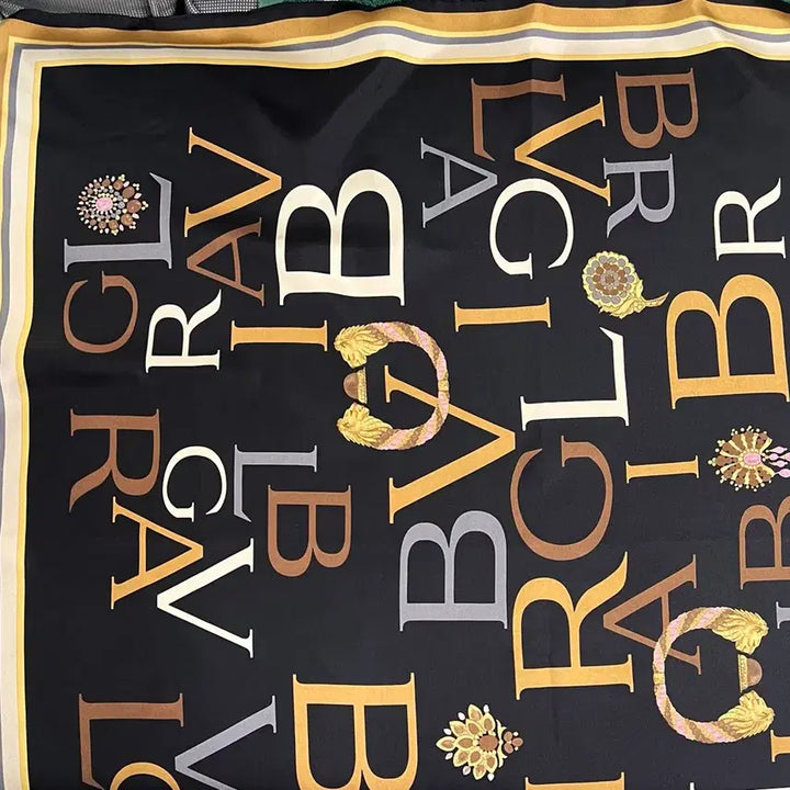 [BUNJANG] Bulgari Black Silk Scarf / 불가리 블랙 스카프