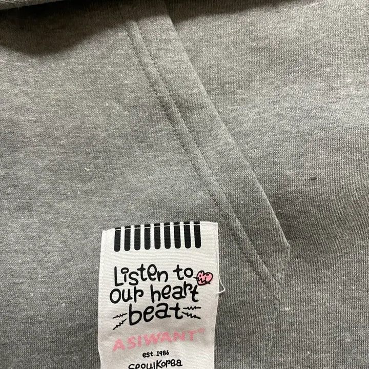 [BUNJANG] ASIWANT Hooded Zip-up Gray L New / 에즈아이원 ASIWANT 후드집업 L 회색 새상품