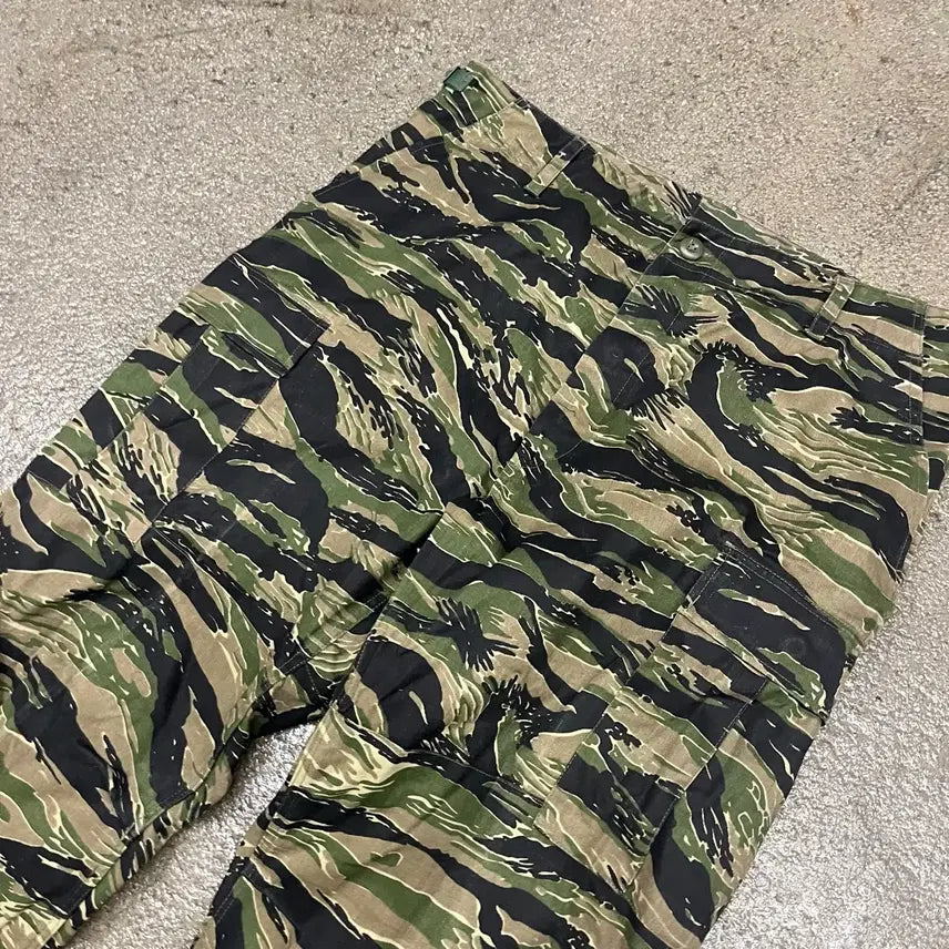 [BUNJANG] Vintage Tiger Camo Military Pants / 빈티지 타이거 카모 밀리터리 팬츠 (~38)