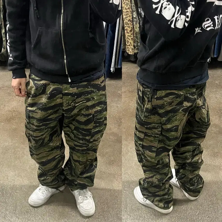 [BUNJANG] Vintage Tiger Camo Military Pants / 빈티지 타이거 카모 밀리터리 팬츠 (~38)