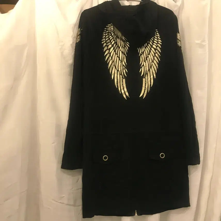 [BUNJANG] Vintage Gothic Punk Cubic Wing Hooded Zip-up / Vintage 고스펑크 고딕 갸루 큐빅 날개 후드집업