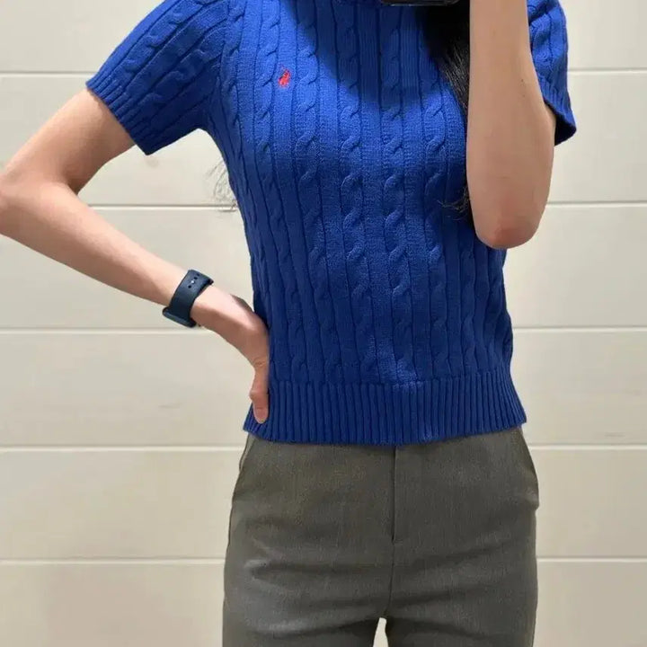 [BUNJANG] Polo Women New Wave Short-Sleeve Knit Top / 폴로 우먼 뉴웨이브 반팔니트