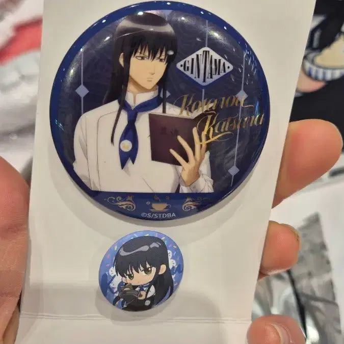 [BUNJANG] Gintama Katsura Collaboration Cafe Badge / ipstar 상하이 은혼 콜라보 카페 가츠라 뱃지