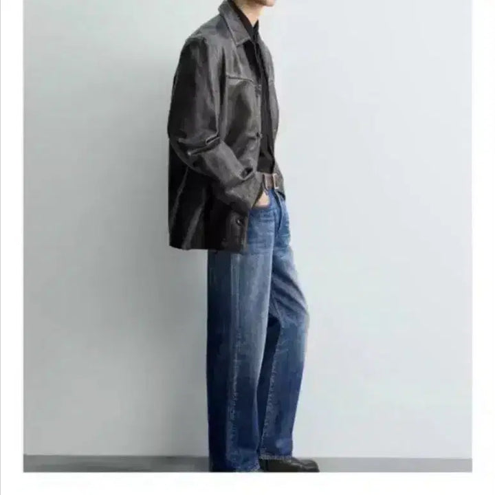 [BUNJANG] Zara 80s Archive Limited Edition Calfskin Leather Car Coat / 자라 80s 아카이브 리미티드 에디션 카프스킨 레더 카코트
