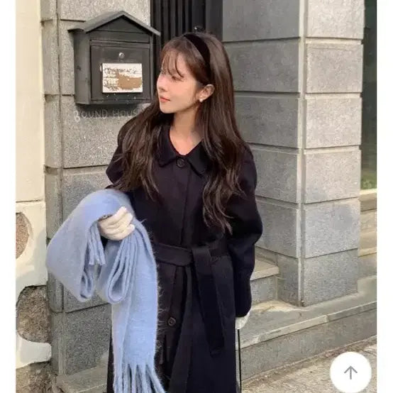 [BUNJANG] Pureuda Navy Coat M Size / 퓨어다 코트 네이비 m사이즈