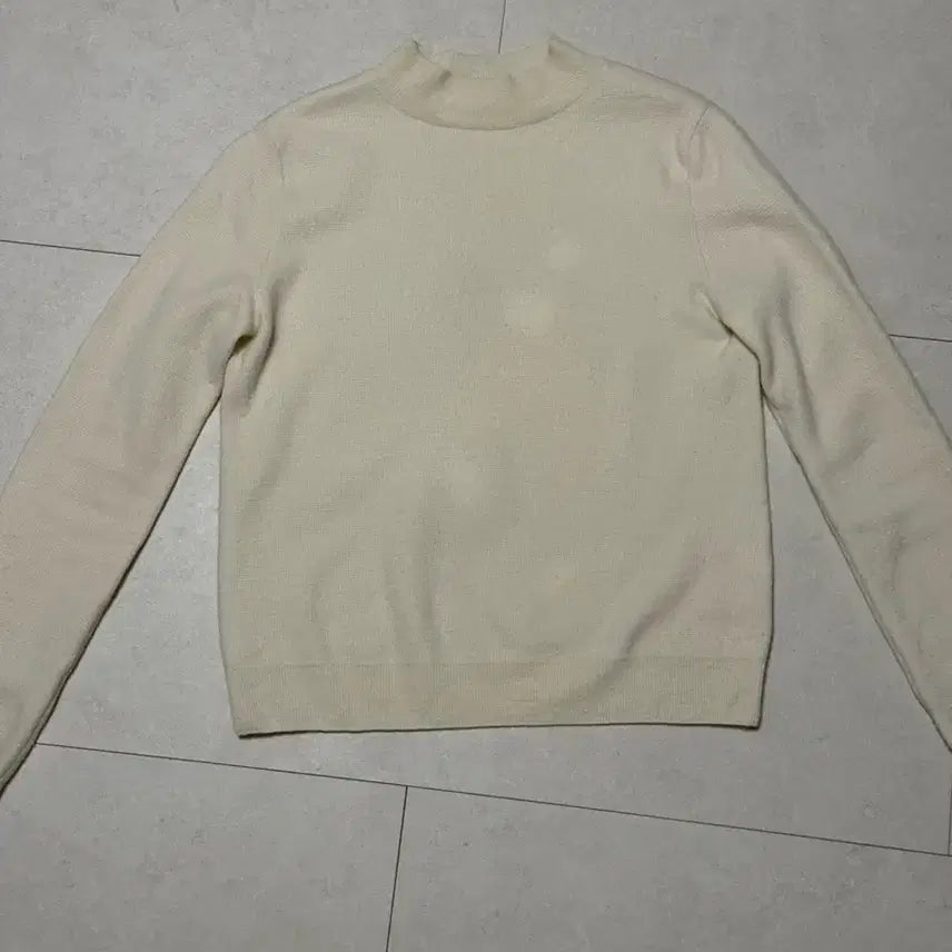[BUNJANG] SJSJ Cream Knit Sweater / 한섬 sjsj 모100 크림색 니트