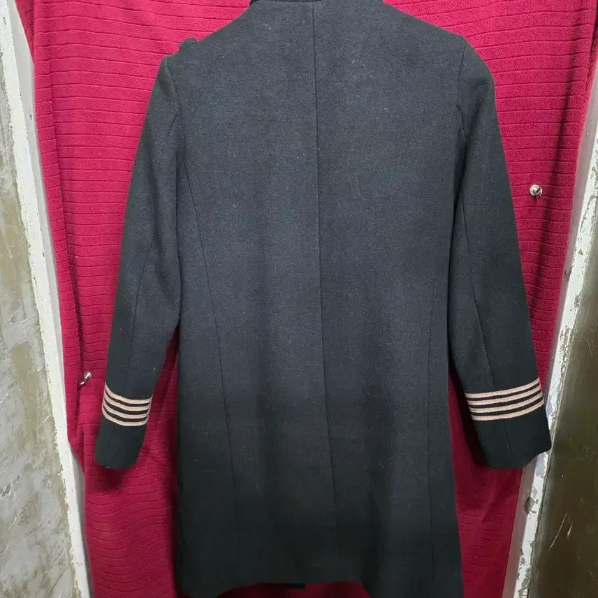 [BUNJANG] Saint Laurent Black Gold Button Coat / 생로랑 블랙 금장 버튼 코트