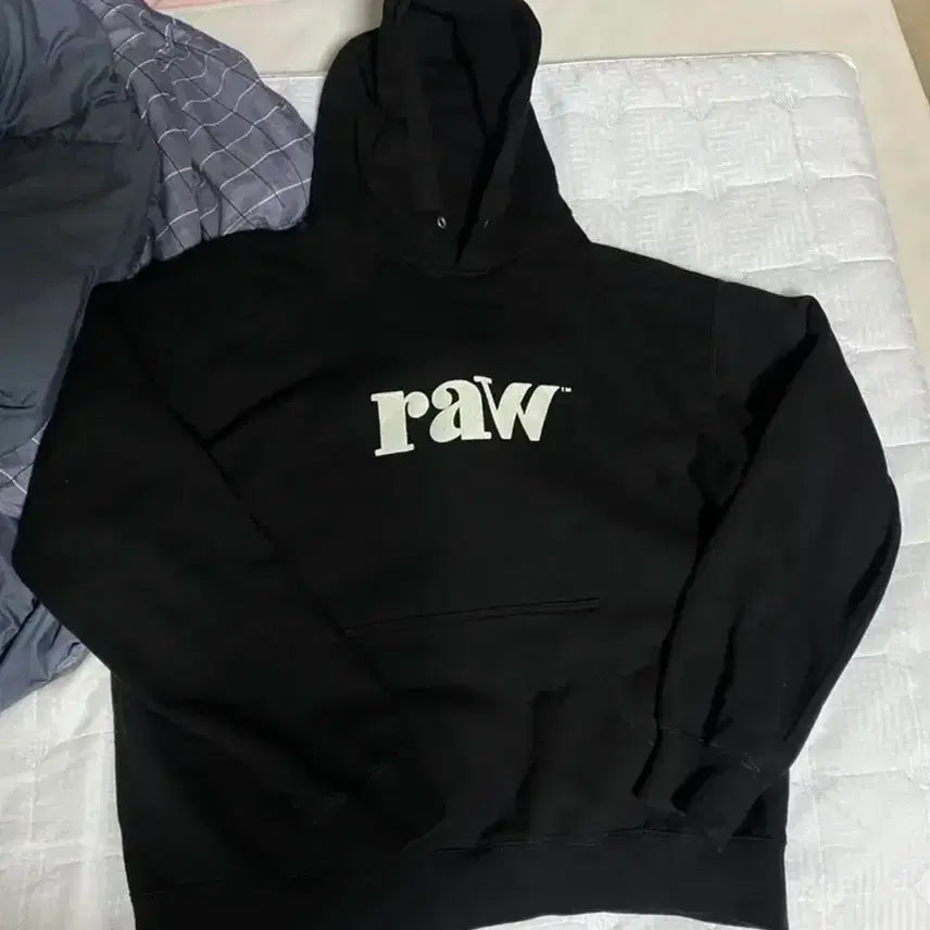 [BUNJANG] Blind Files Raw Black Hoodie / (1) 블라인드 파일즈 RAW 블랙 후드